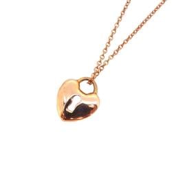 Tiffany Necklace Heart Lock K18PG Pink Gold Women's