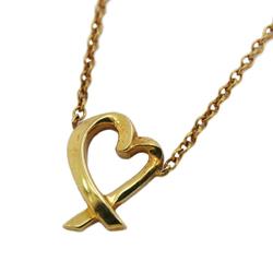 Tiffany Necklace Loving Heart K18YG Yellow Gold Women's