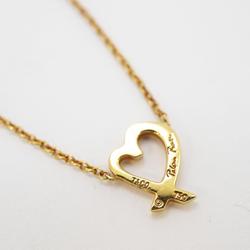 Tiffany Necklace Loving Heart K18YG Yellow Gold Women's