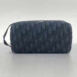 Christian Dior Pouch Trotter Canvas Black Men's