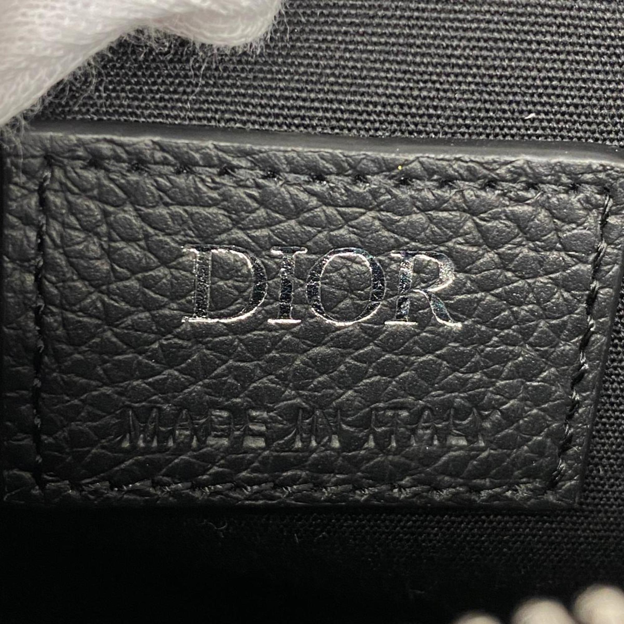 Christian Dior Pouch Trotter Canvas Black Men's