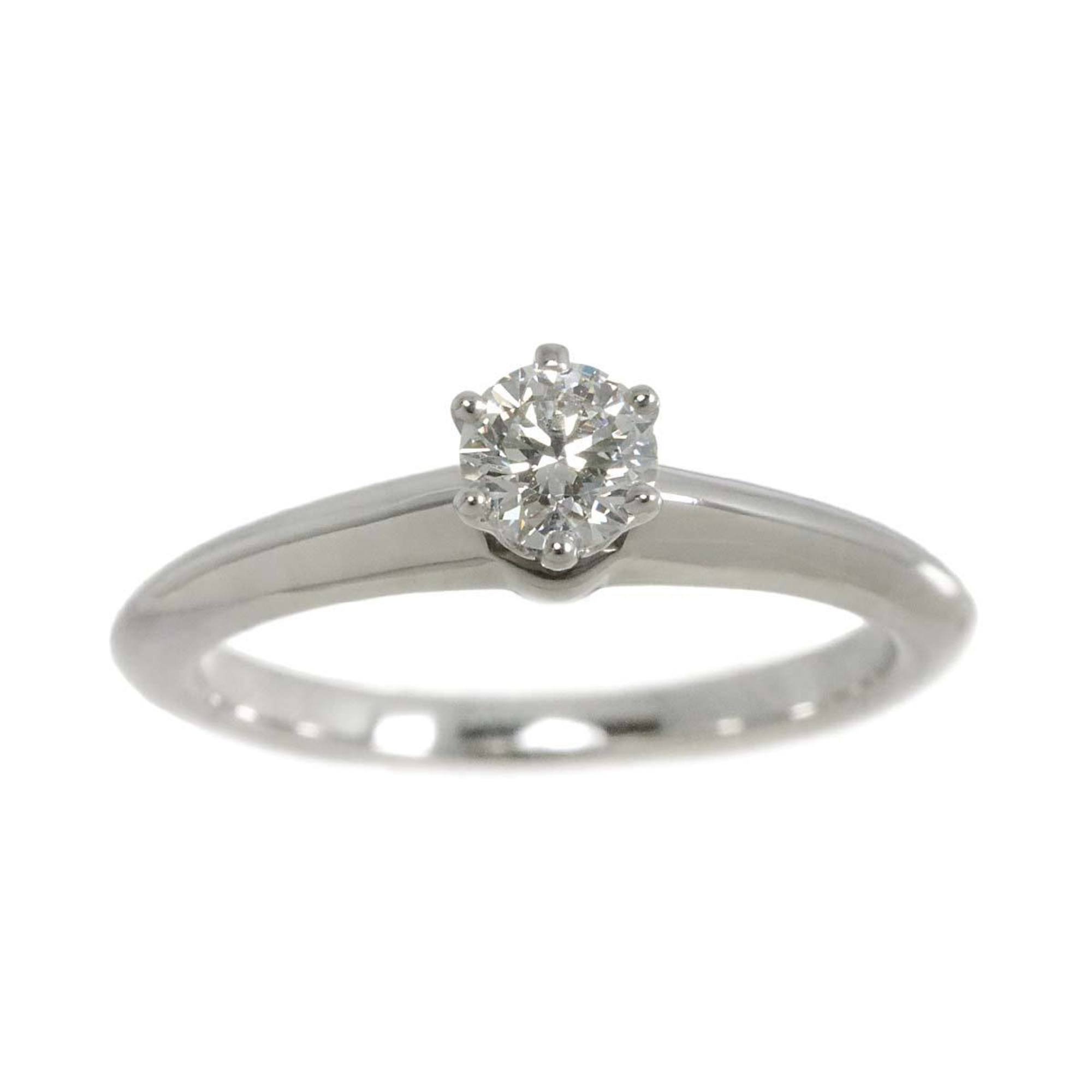 Tiffany & Co. Solitaire Diamond 0.24ct I VVS2 3EX Ring Pt Platinum