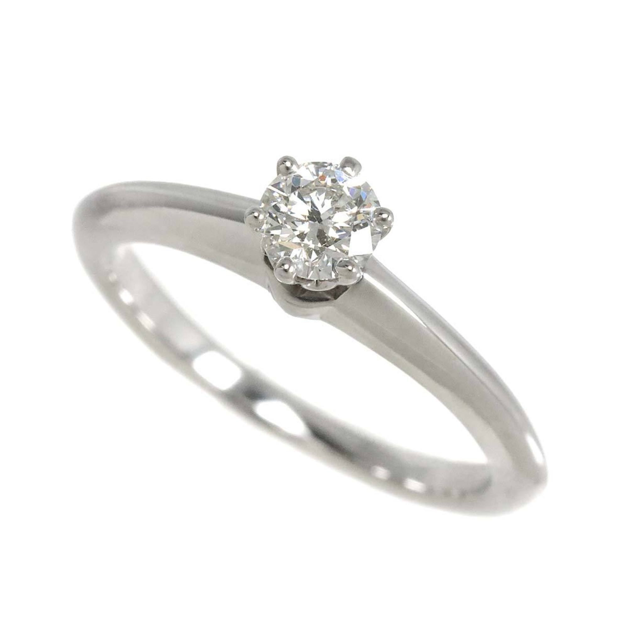 Tiffany & Co. Solitaire Diamond 0.24ct I VVS2 3EX Ring Pt Platinum