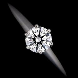 Tiffany & Co. Solitaire Diamond 0.24ct I VVS2 3EX Ring Pt Platinum