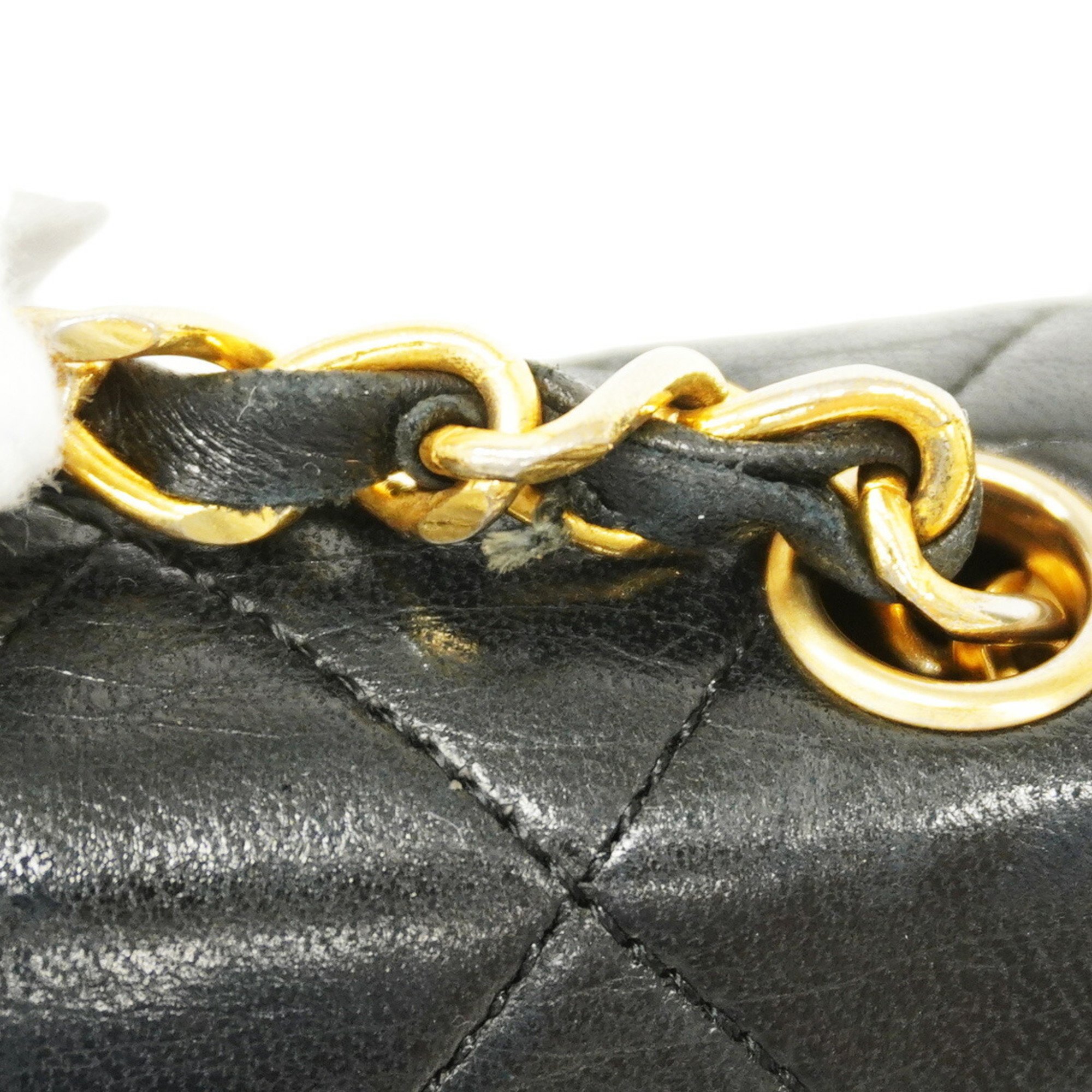 Chanel Shoulder Bag Matelasse Chain Lambskin Black Women's