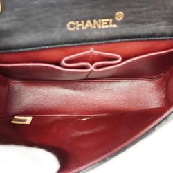 Chanel Shoulder Bag Matelasse Chain Lambskin Black Women's