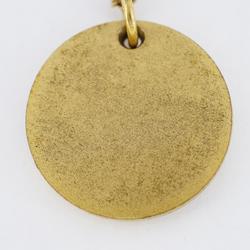 Christian Dior Necklace Circle GP Plated Gold Women's