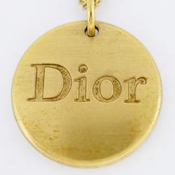 Christian Dior Necklace Circle GP Plated Gold Women's