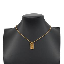 Christian Dior Necklace Plate GP Plated Gold Women's