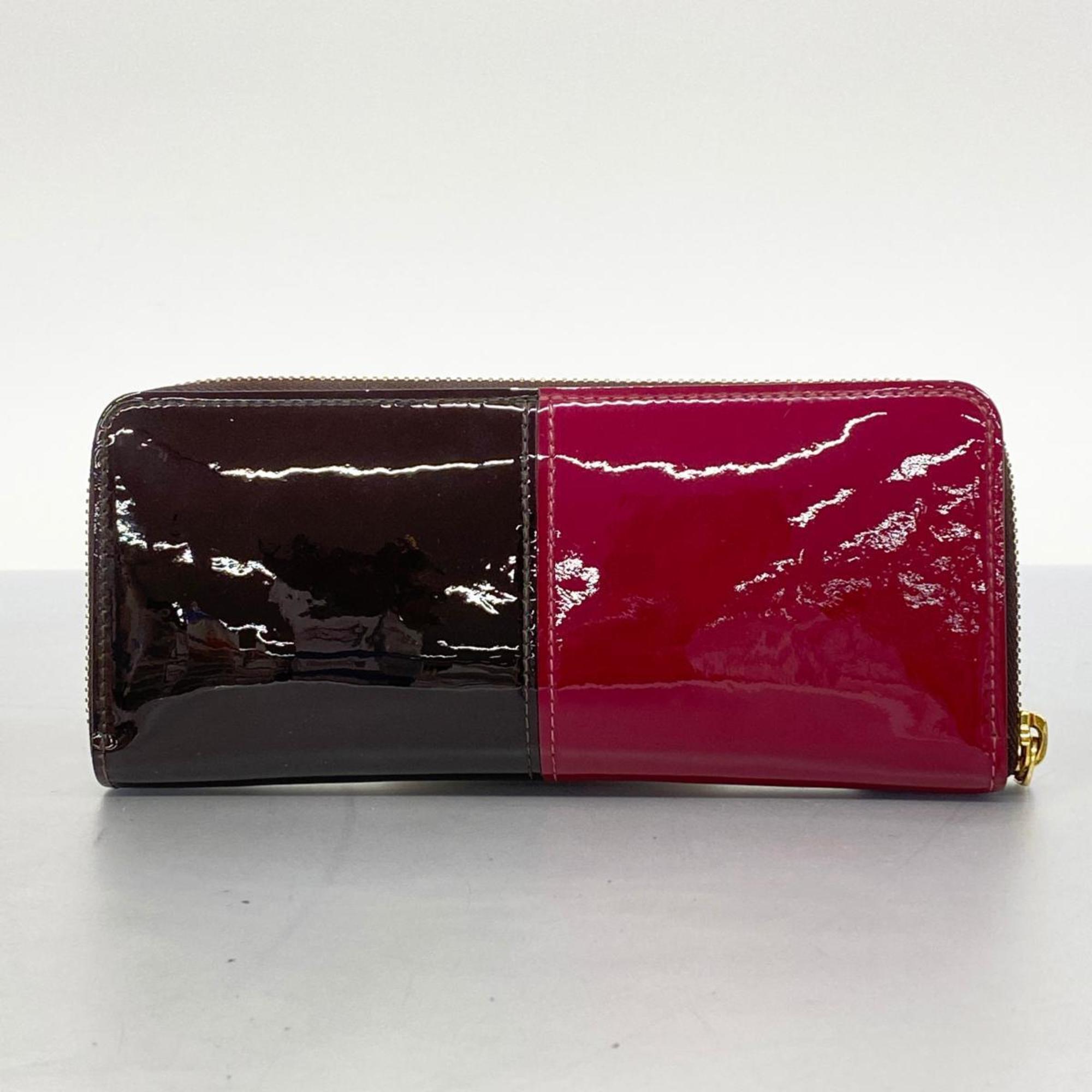 Louis Vuitton Long Wallet Portefeuille Miroir M64403 Magenta Amarante Ladies