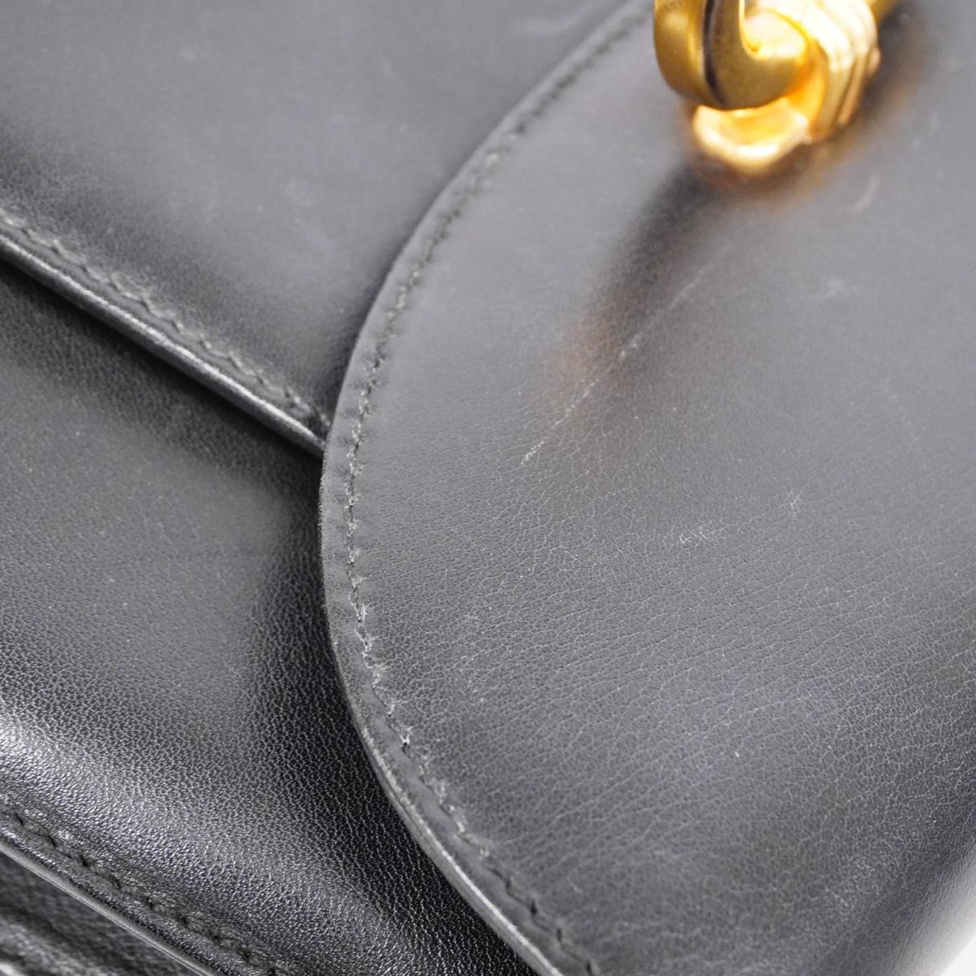 Cartier handbag panthere leather black ladies