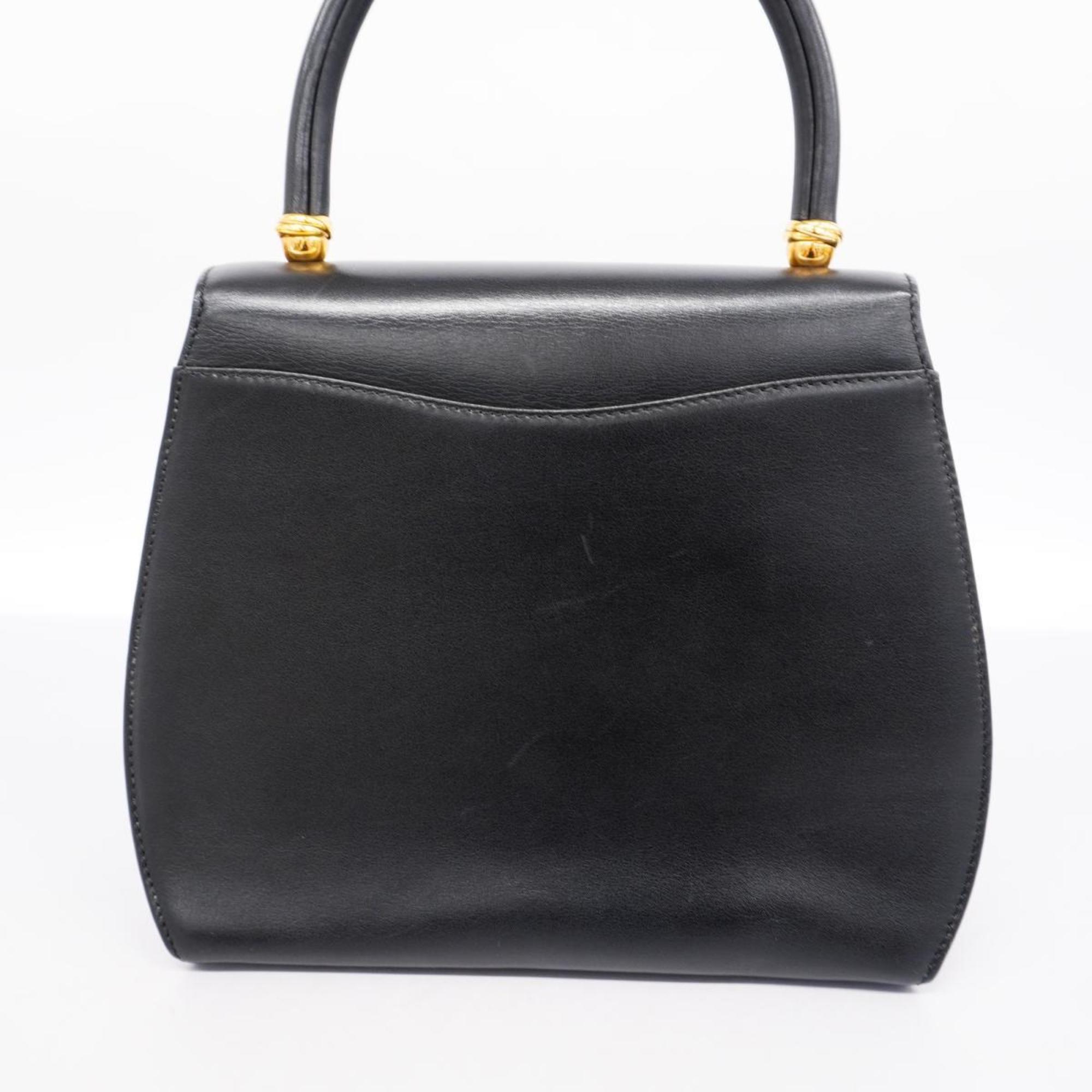 Cartier handbag panthere leather black ladies