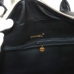 CHANEL Matelasse Boston Bag Leather Black A05943 Gold Hardware