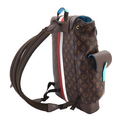 Louis Vuitton LOUIS VUITTON Trunk Lille Monogram Christopher Backpack Brown Multicolor M59662 RFID