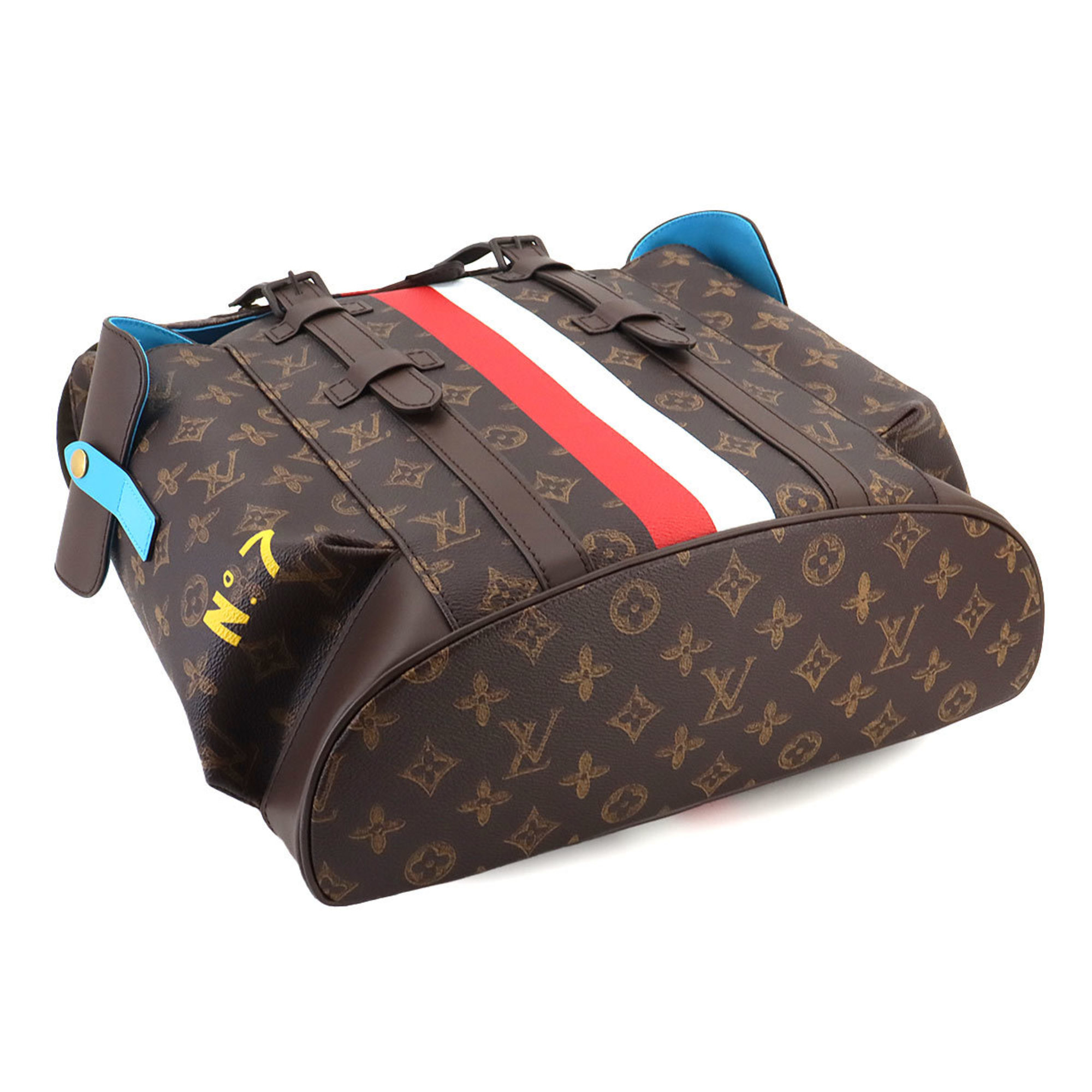 Louis Vuitton LOUIS VUITTON Trunk Lille Monogram Christopher Backpack Brown Multicolor M59662 RFID