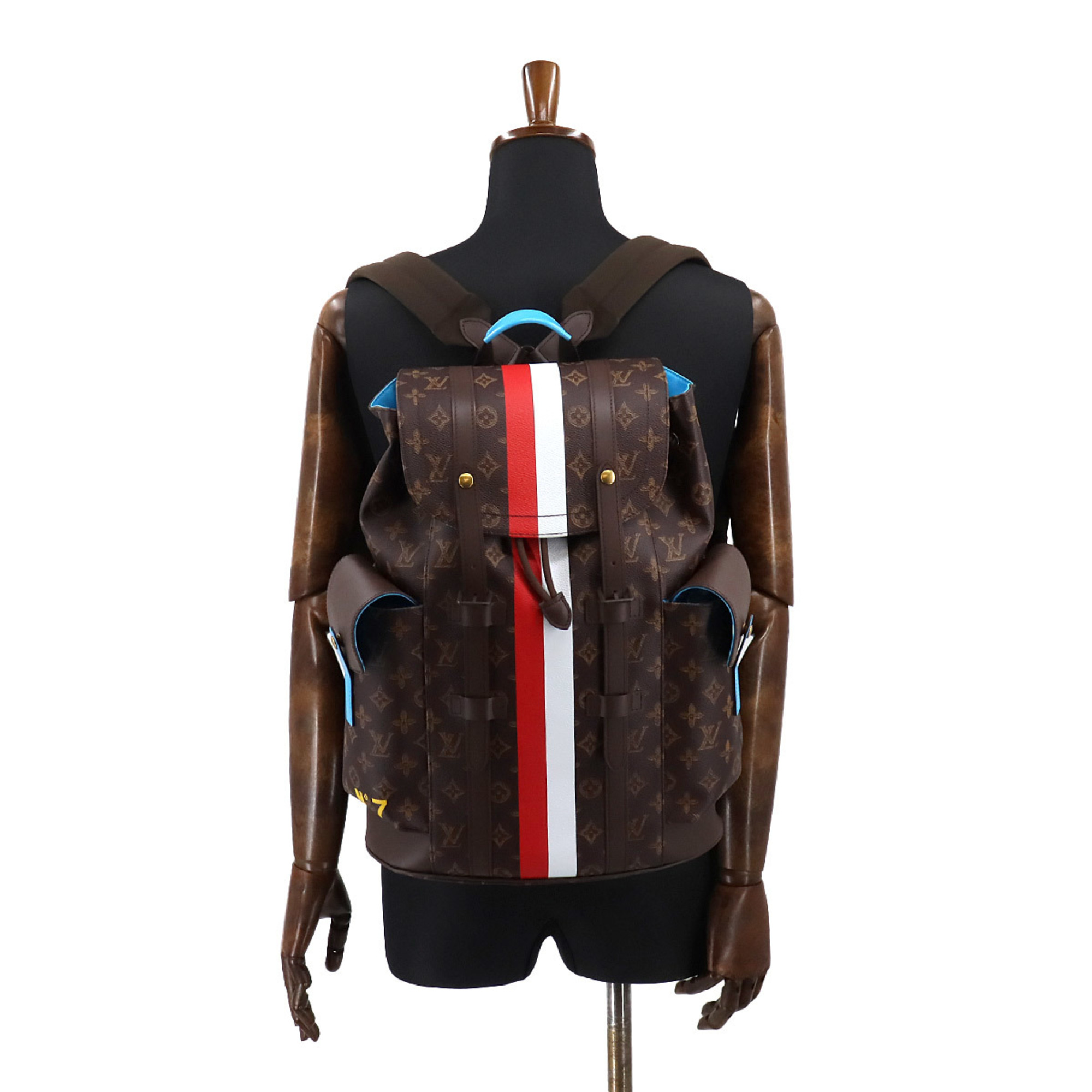 Louis Vuitton LOUIS VUITTON Trunk Lille Monogram Christopher Backpack Brown Multicolor M59662 RFID