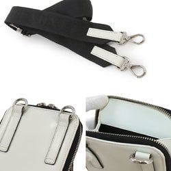 PRADA Smartphone case Shoulder bag Leather Bianco 2ZH126 Silver hardware