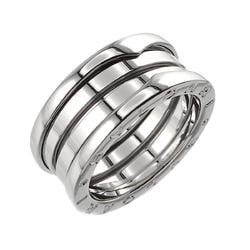 BVLGARI B-ZERO1 3-Band #54 Ring, K18 WG White Gold 750, Ring