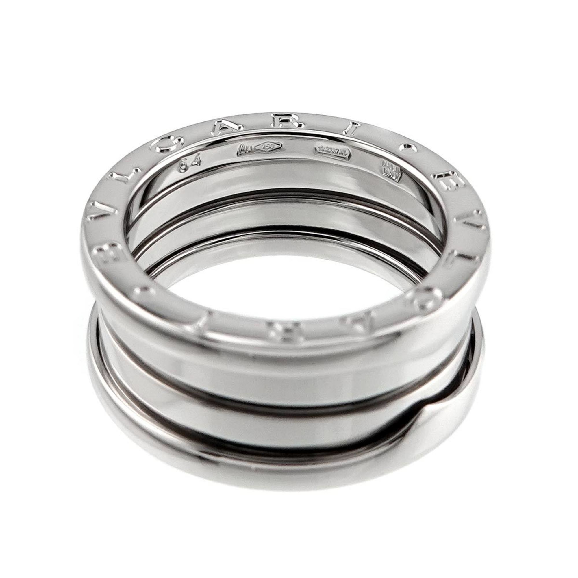 BVLGARI B-ZERO1 3-Band #54 Ring, K18 WG White Gold 750, Ring