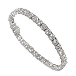 Harry Winston HW Diamond 14.62ct Bracelet 17cm Round Cut Tennis Pt Platinum