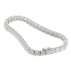 Harry Winston HW Diamond 14.62ct Bracelet 17cm Round Cut Tennis Pt Platinum