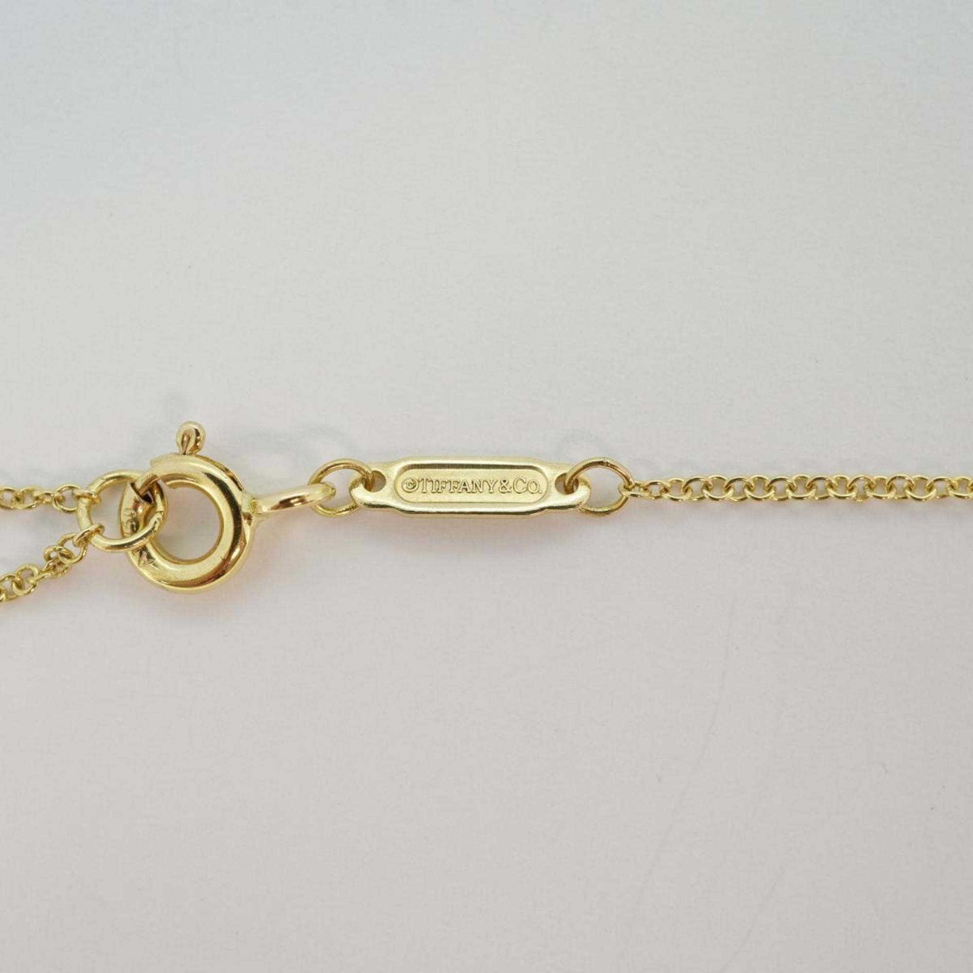 Tiffany Necklace T Smile K18YG Yellow Gold Ladies