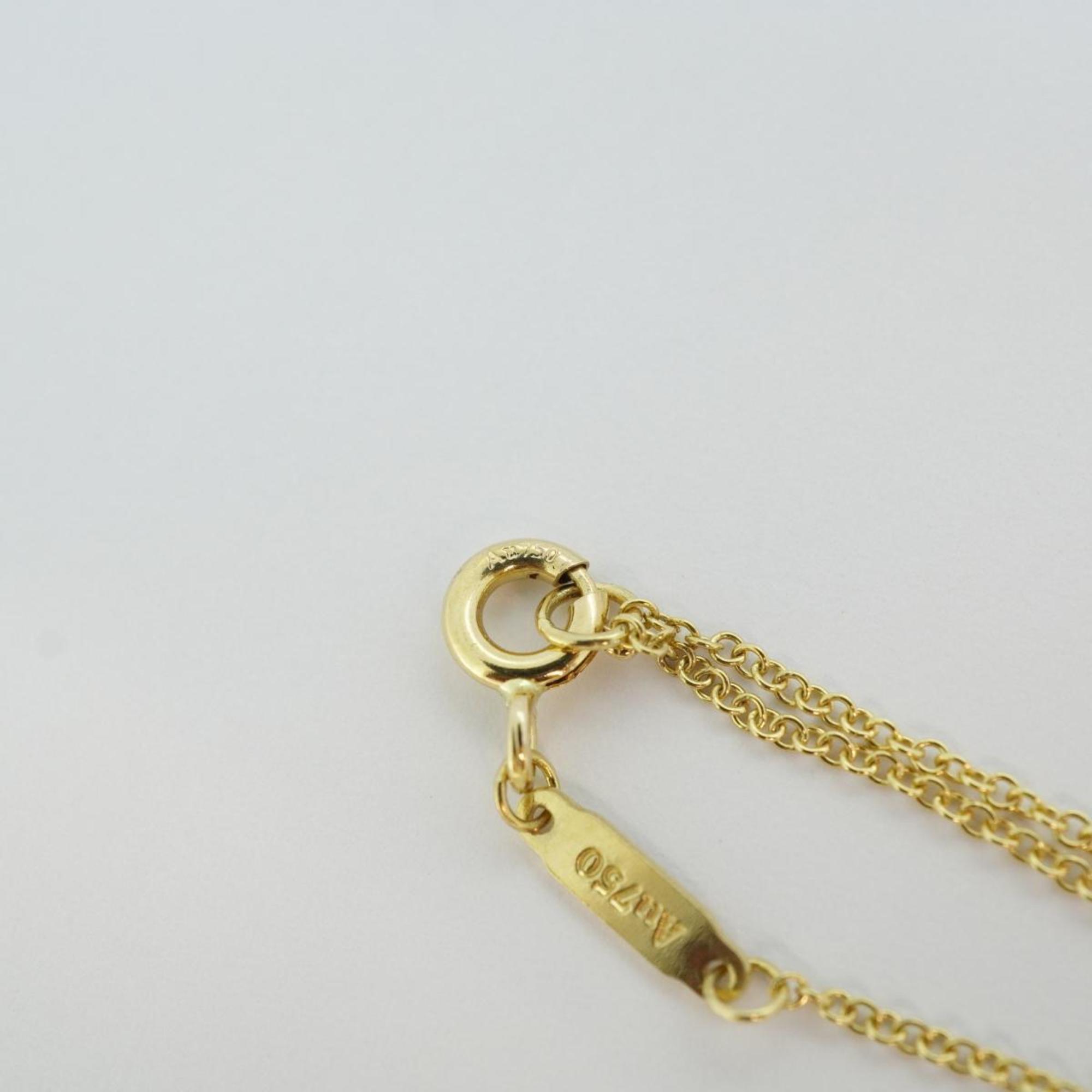 Tiffany Necklace T Smile K18YG Yellow Gold Ladies