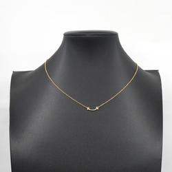 Tiffany Necklace T Smile K18YG Yellow Gold Ladies