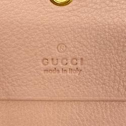 Gucci Wallet GG Supreme 701489 Pink Brown Women's