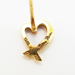 Tiffany earrings, loving heart, K18YG, yellow gold, ladies