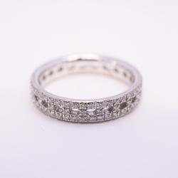 Tiffany ring pave T true narrow diamond K18WG white gold ladies