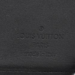 Louis Vuitton Tri-fold Wallet Monogram Eclipse Discovery Compact M67630 Black Grey Men's