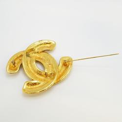 Chanel Brooch Coco Mark Matelasse GP Plated Gold Women's