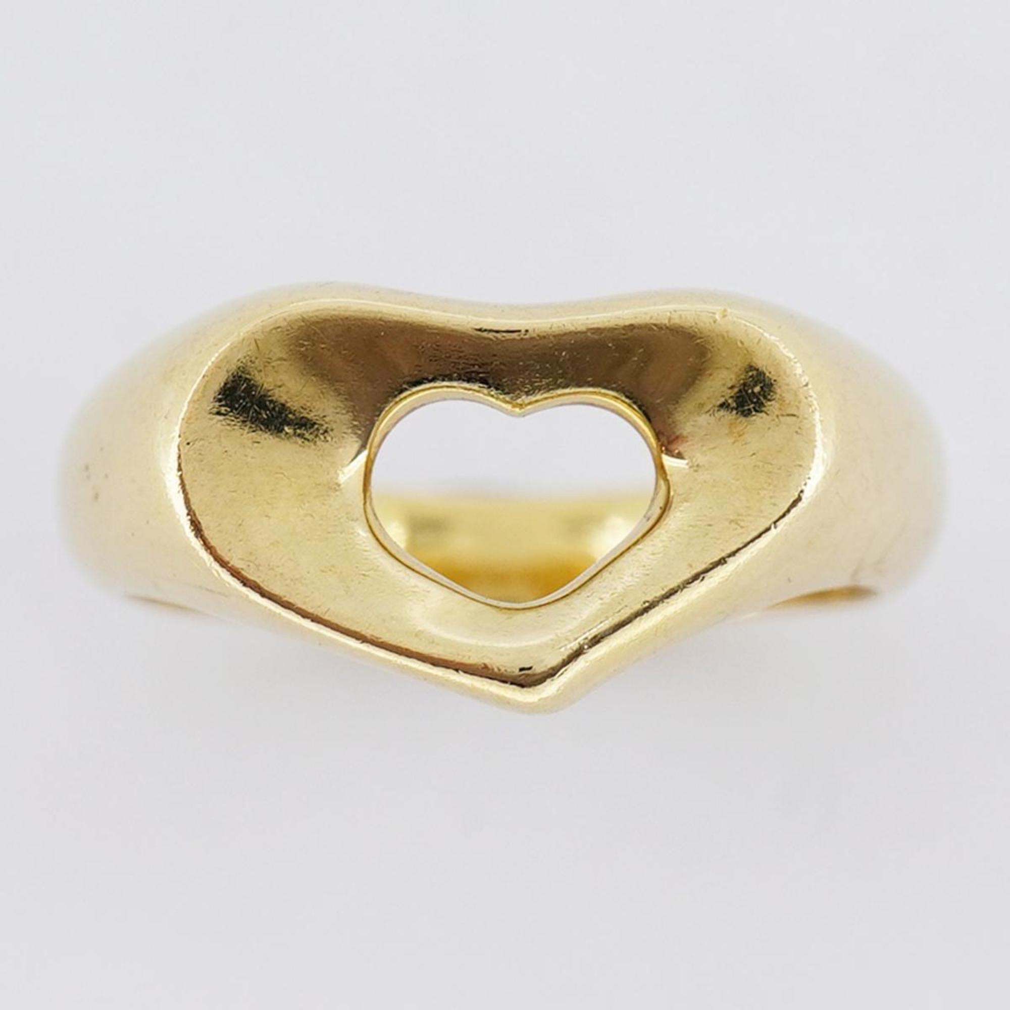 Tiffany Ring Heart K18YG Yellow Gold Ladies