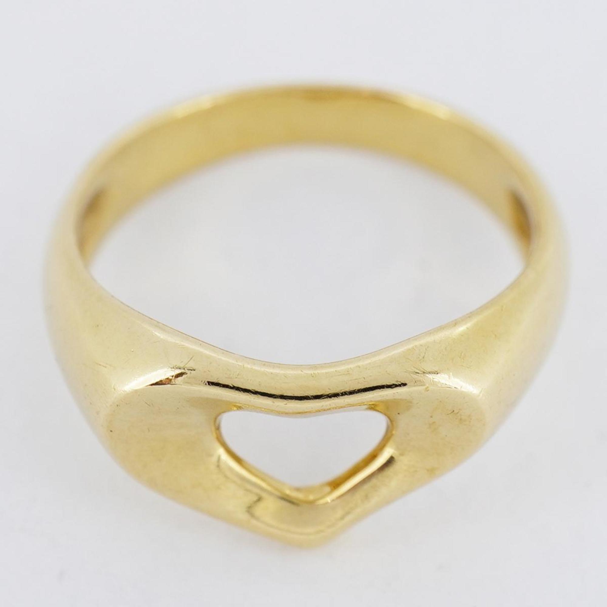 Tiffany Ring Heart K18YG Yellow Gold Ladies