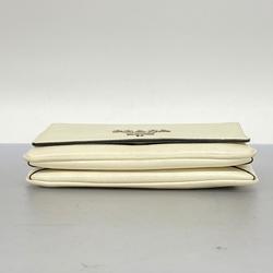 Prada shoulder bag leather ivory women's