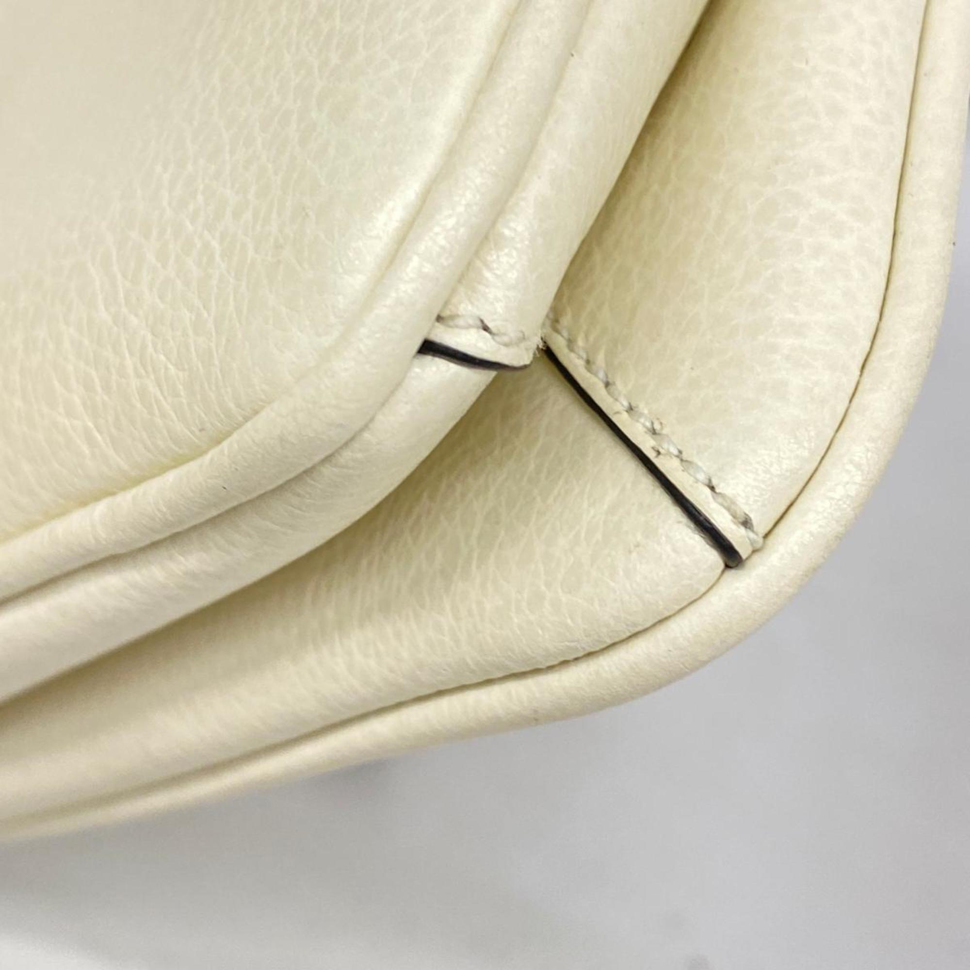 Prada shoulder bag leather ivory women's