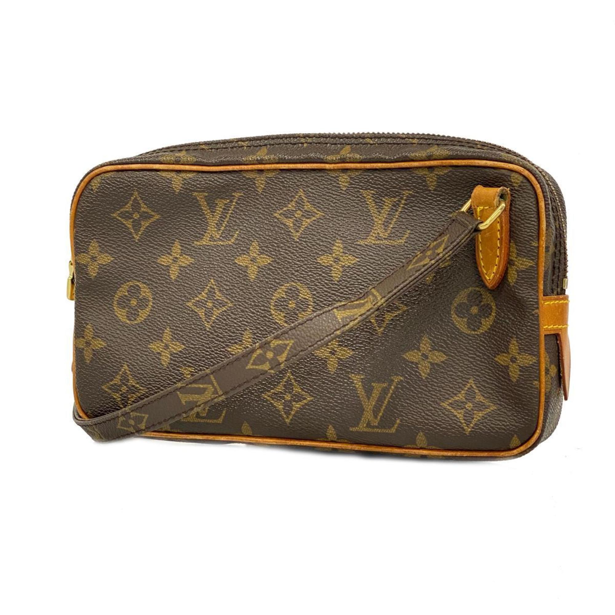 Louis Vuitton Shoulder Bag Monogram Pochette Marly Bandouliere M51828 Brown Women's