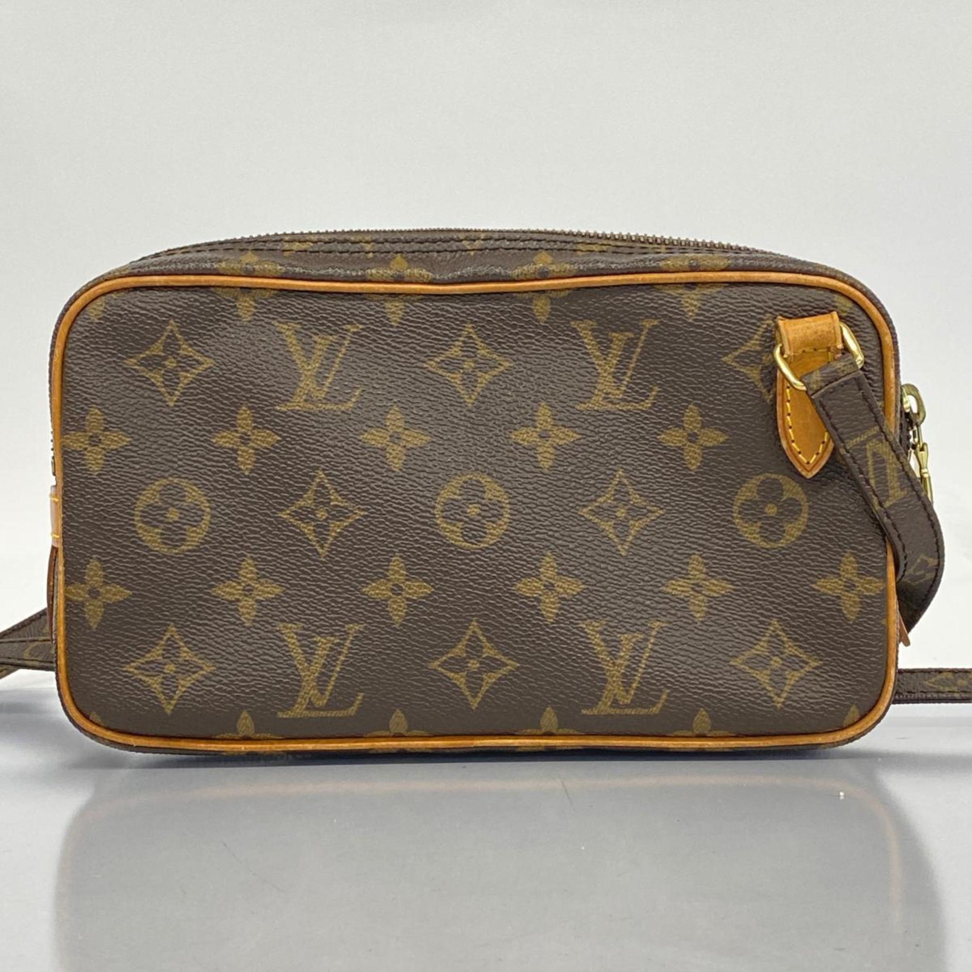 Louis Vuitton Shoulder Bag Monogram Pochette Marly Bandouliere M51828 Brown Women's