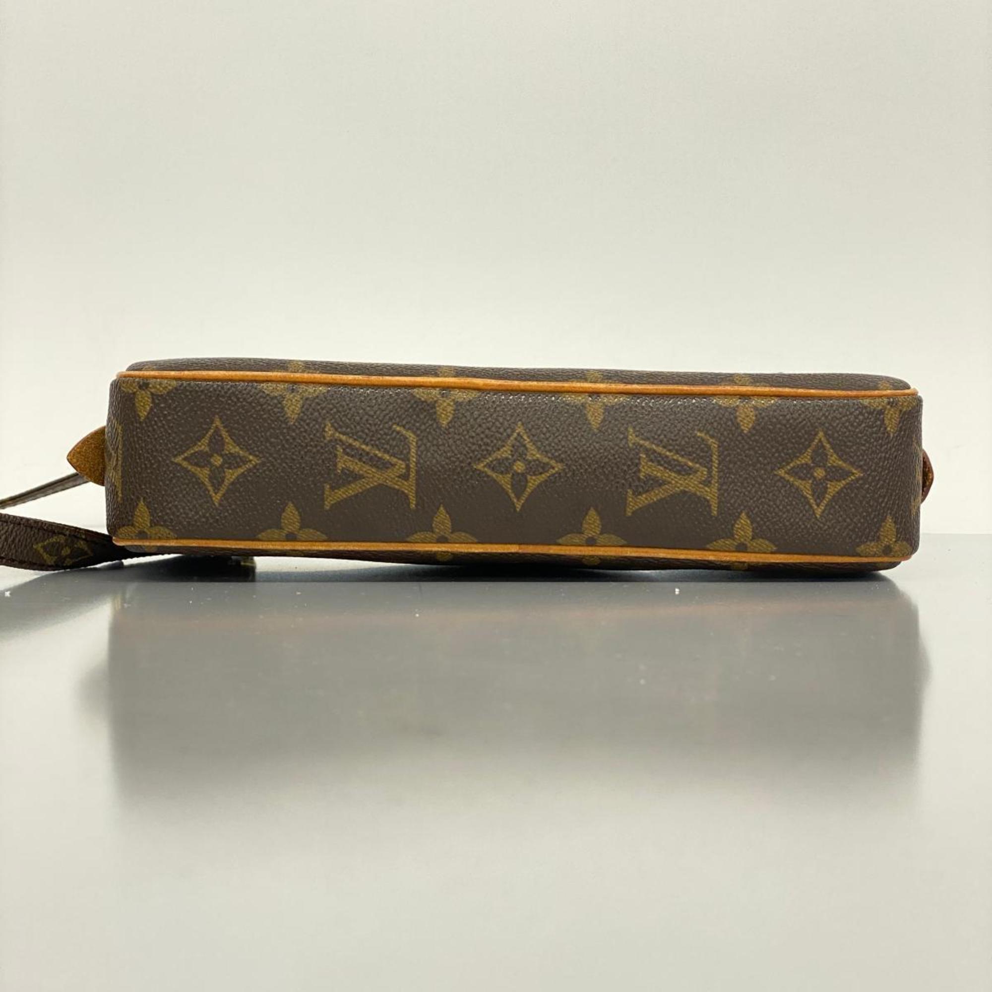 Louis Vuitton Shoulder Bag Monogram Pochette Marly Bandouliere M51828 Brown Women's