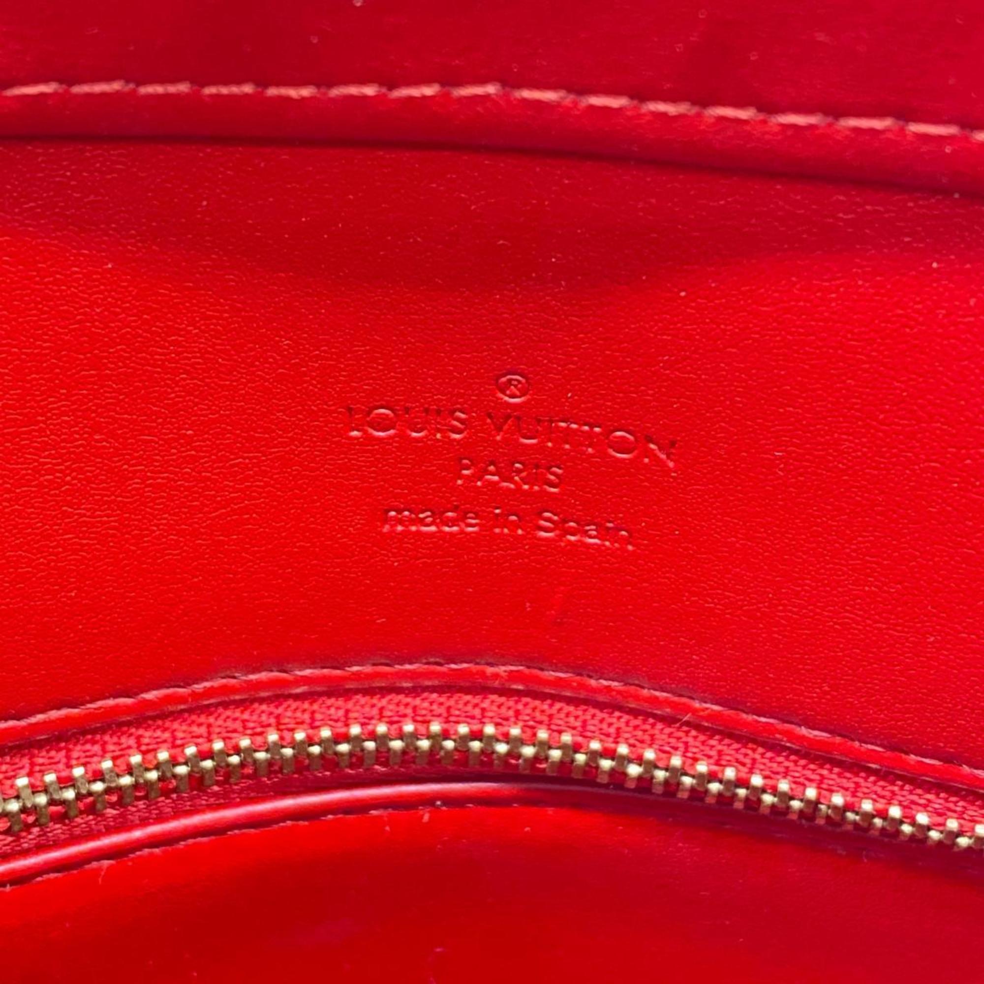 Louis Vuitton Tote Bag Vernis Houston M91092 Rouge Ladies