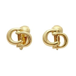 Christian Dior Earrings CD GP Plated Gold Women's