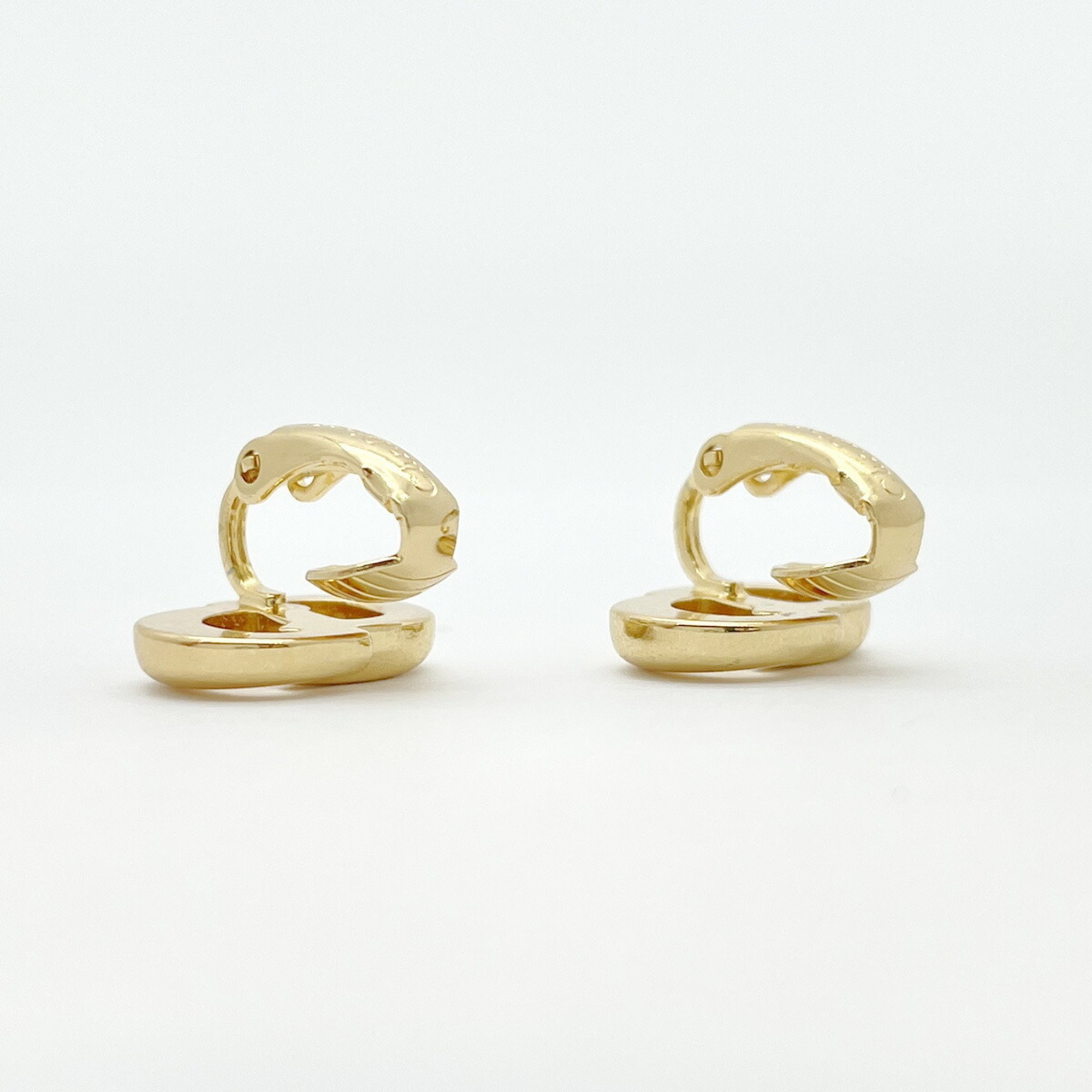 Christian Dior Earrings CD GP Plated Gold Women's