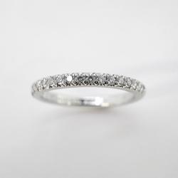 Tiffany Ring Half Eternity Solest Diamond Pt950 Platinum Ladies