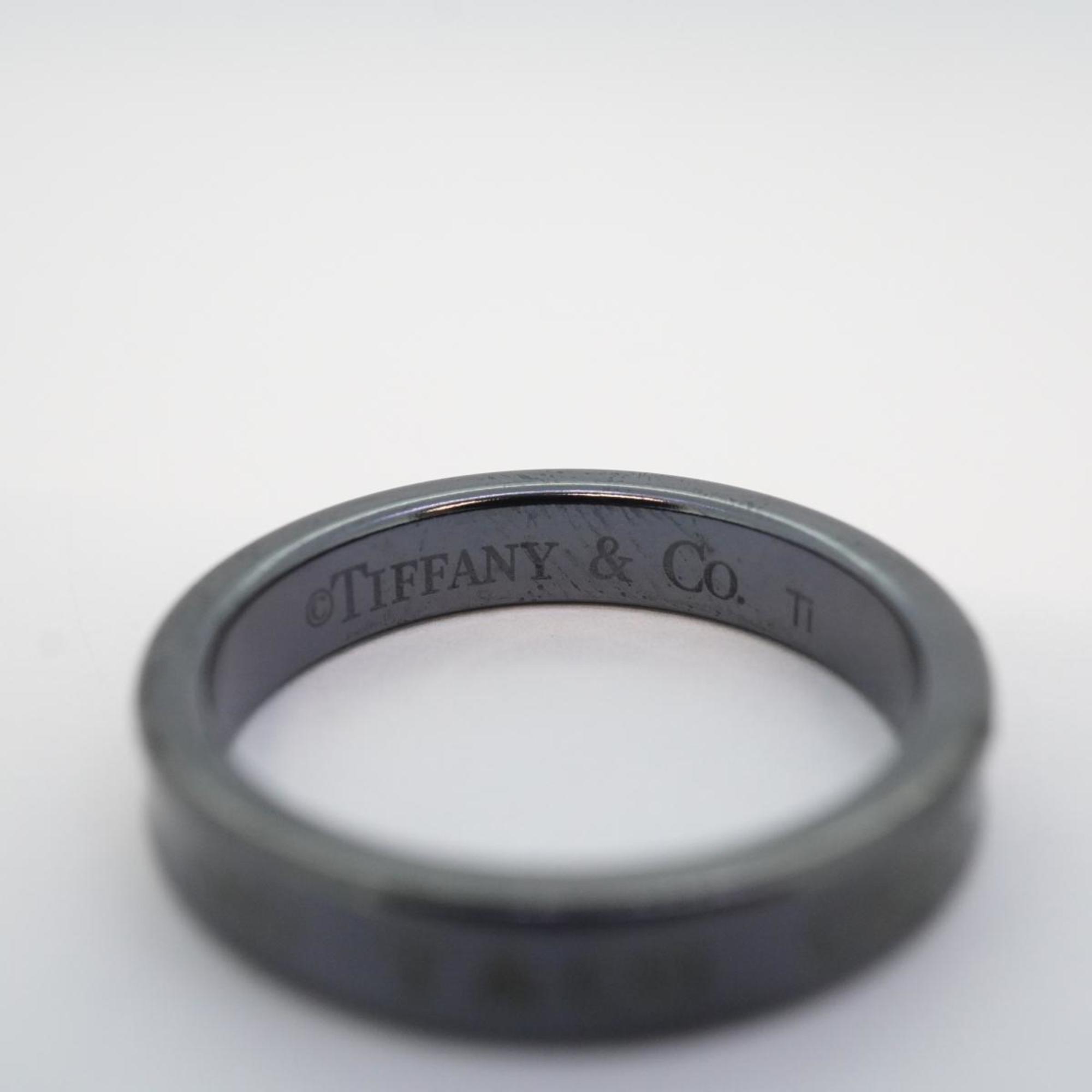 Tiffany Ring Narrow Titanium Black Men's