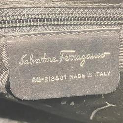 Salvatore Ferragamo Shoulder Bag Vara Leather Black Women's