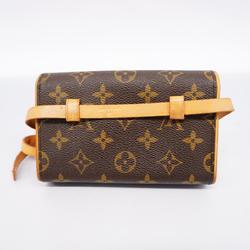 Louis Vuitton Waist Bag Monogram Pochette Florentine M51859 Brown Women's