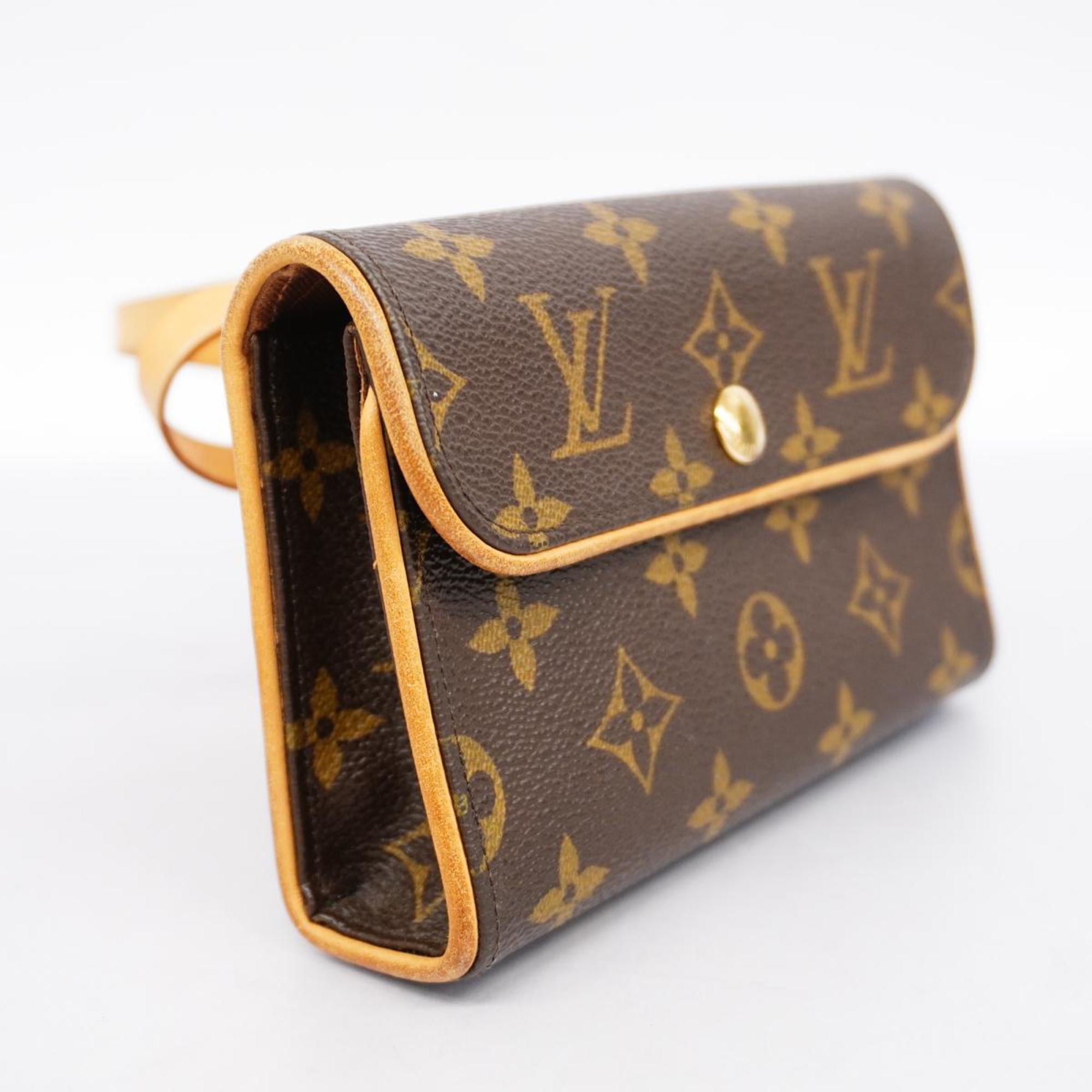 Louis Vuitton Waist Bag Monogram Pochette Florentine M51859 Brown Women's