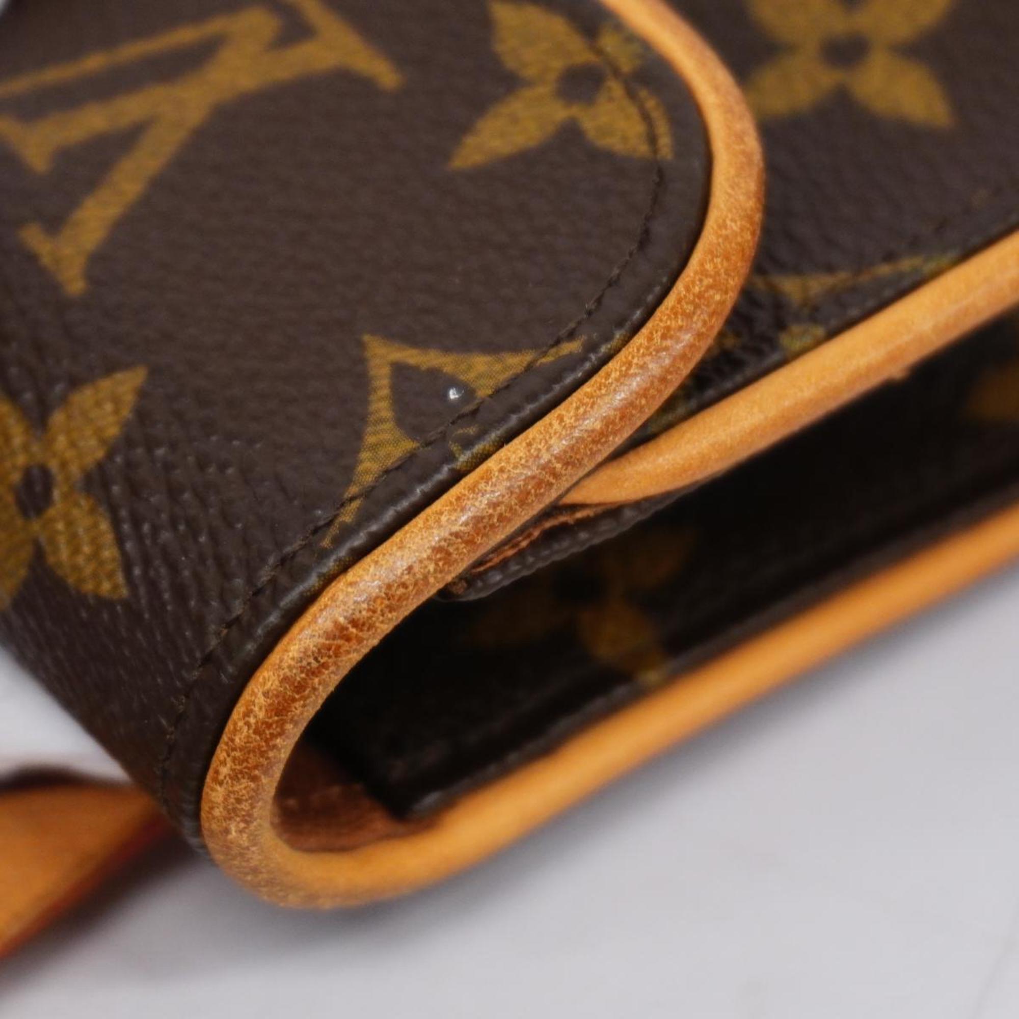 Louis Vuitton Waist Bag Monogram Pochette Florentine M51859 Brown Women's