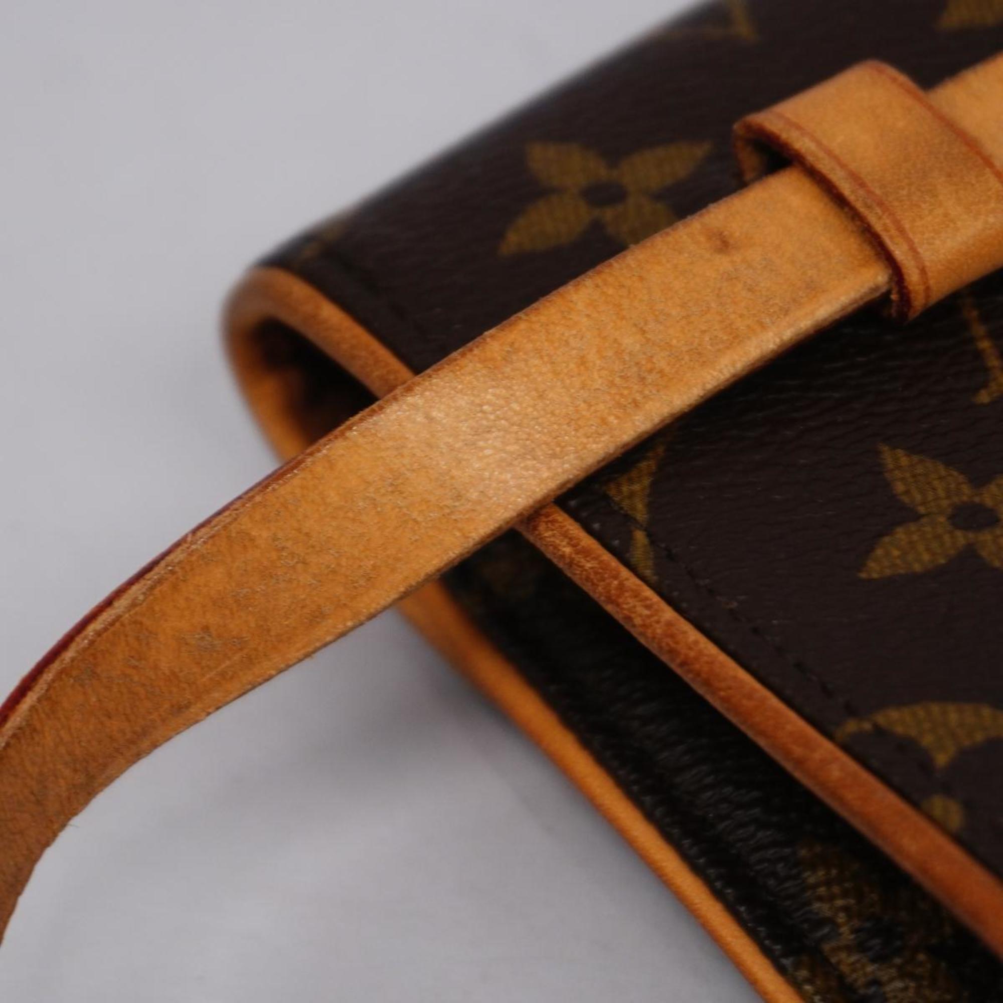 Louis Vuitton Waist Bag Monogram Pochette Florentine M51859 Brown Women's